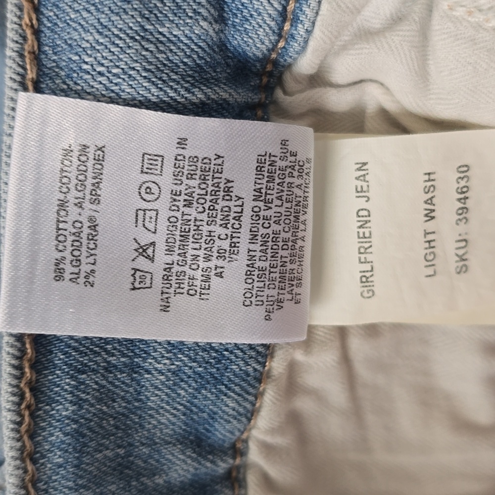 Warp + Weft Light Wash Girlfriend Jeans Size:12 - Picture 8 of 8